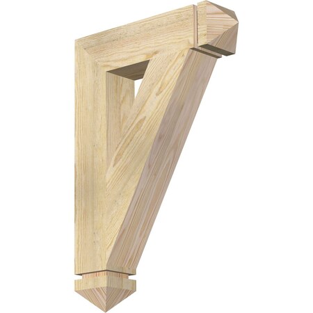 Traditional Arts & Crafts Rough Sawn Bracket, Douglas Fir, 4W X 18D X 26H